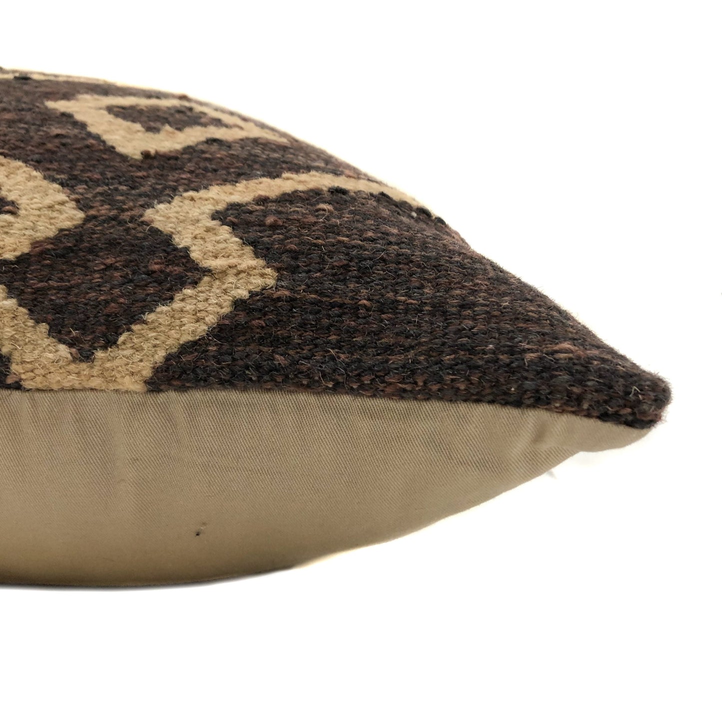 Kilim Poly-fill Pillow 20"x20" brown