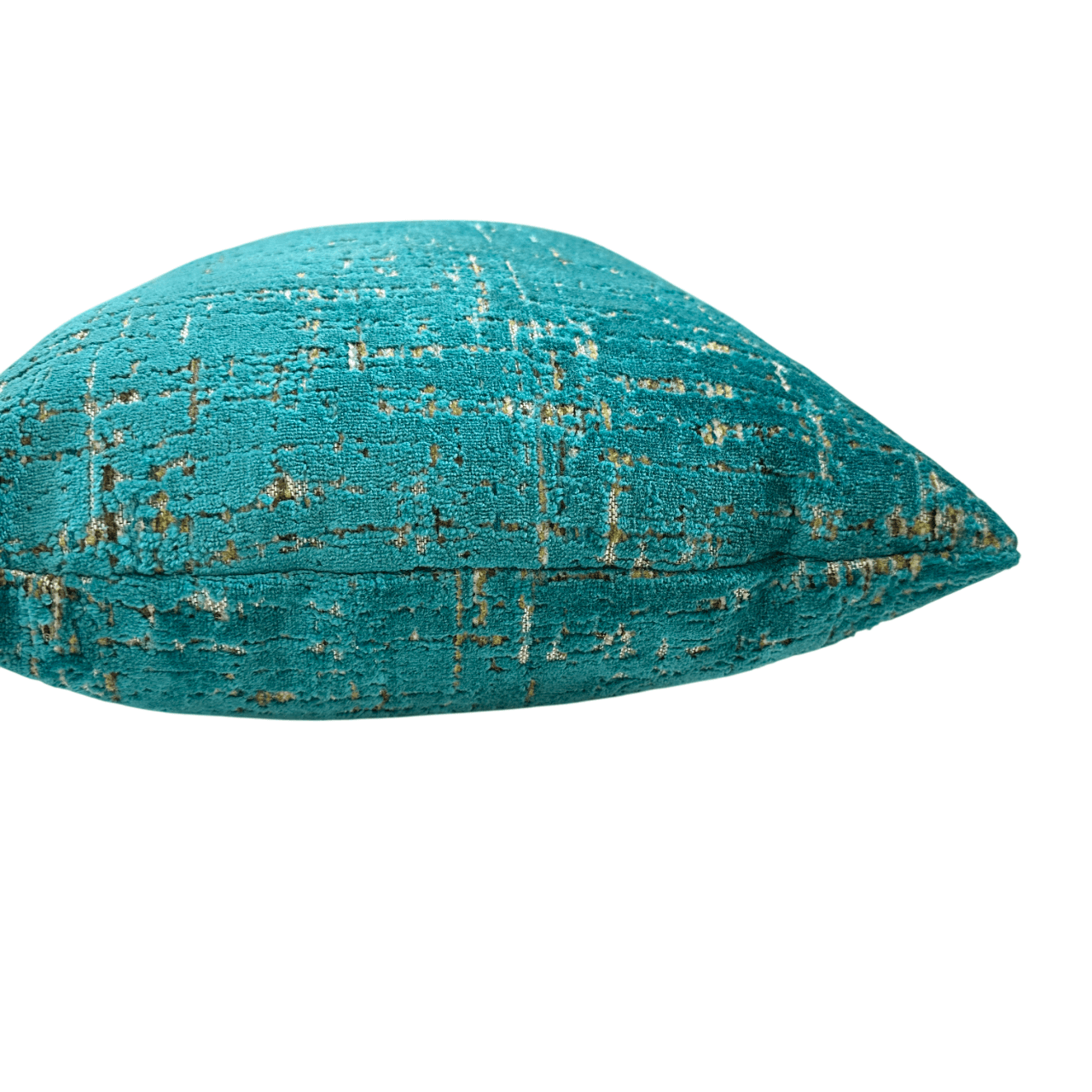 Down-Filled Turquiose Lumbar Pillow 14"x22"