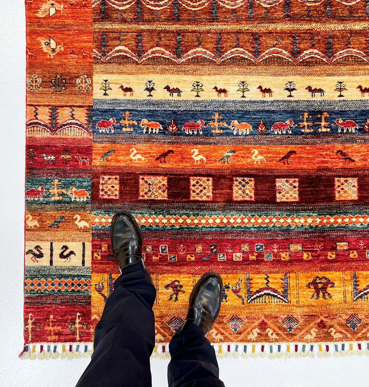 Khurjeen/Gabbeh (6'06"x6'10") rust/multicolor