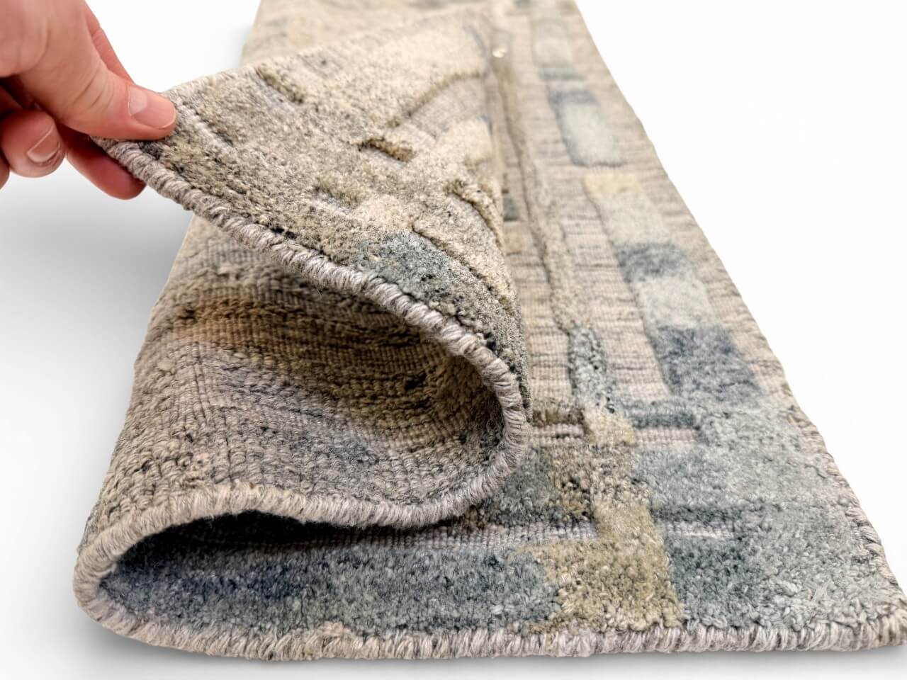 Modern High/Low Textured (2x3) gray/blues/greens