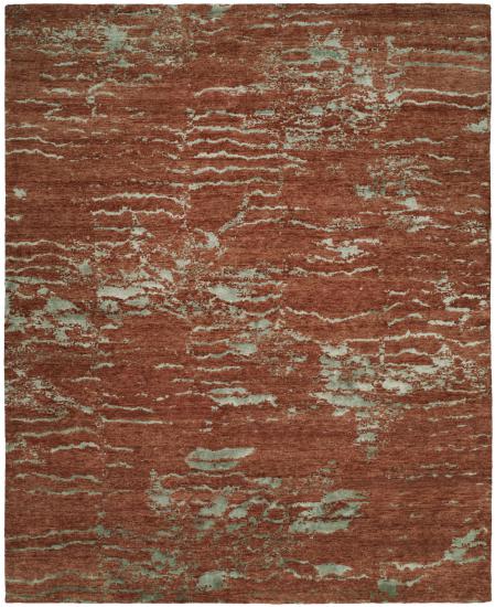 Olympia Collection - Rust / Mist solid color with white tones throughout.