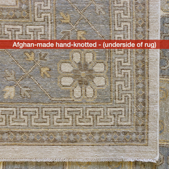 Antique-Washed Khotan (8'11"x11'10") ivory/gray