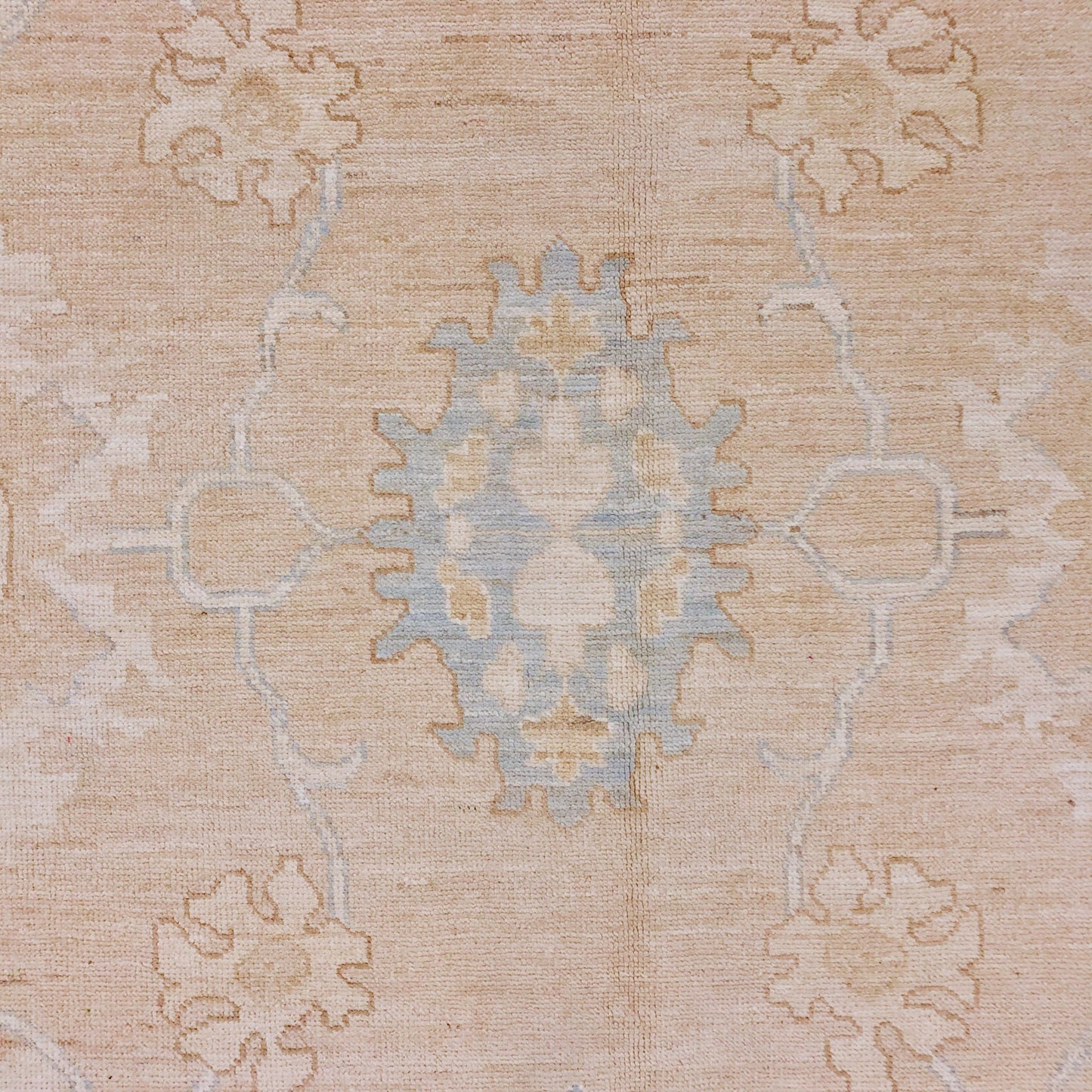 Antique Washed Oushak (10'04"x14'07") sand/lt.blue