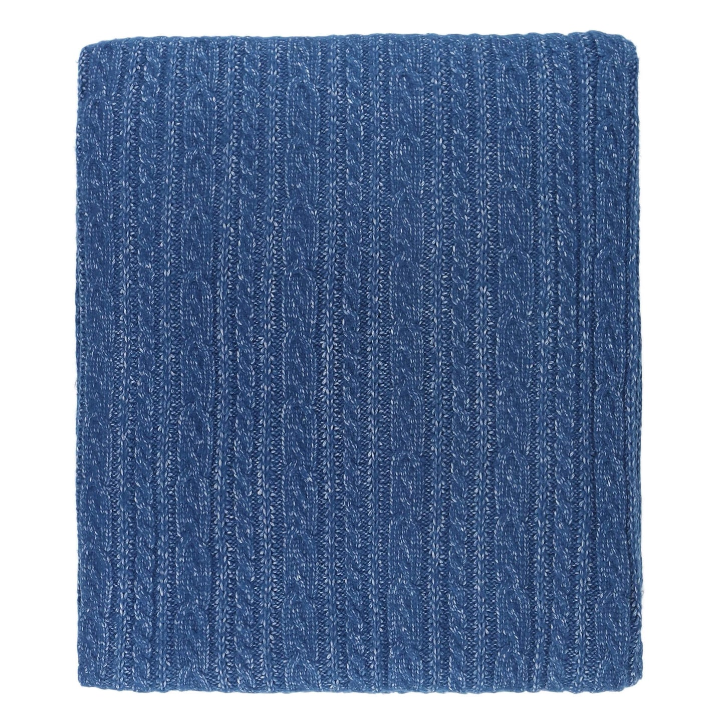 Spinnaker cable-knit throw (50"x60") Marlin Blue