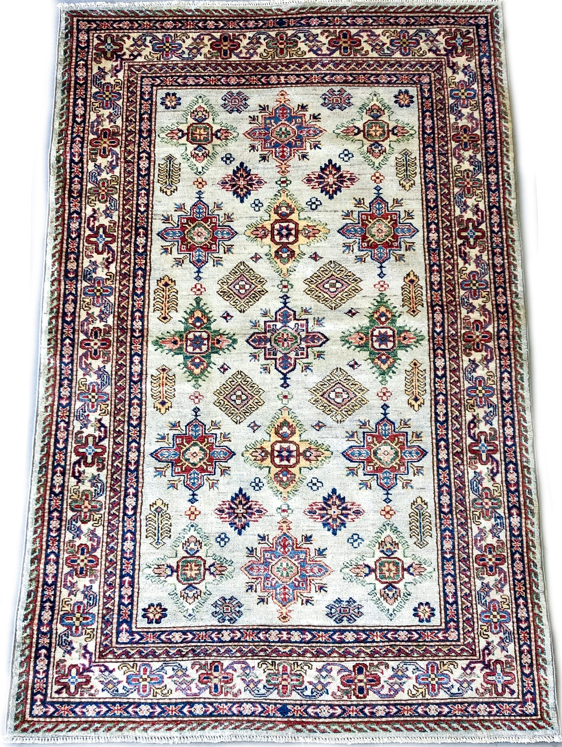 Super Kazak ivory 4x6 – Kirishian Rugs