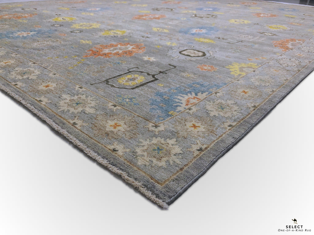 Afghan Oushak (10x14) gray