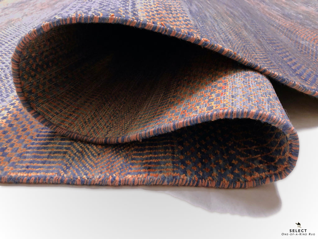 Durva Grass Design (10'01"x14'03") copper/blue-gray