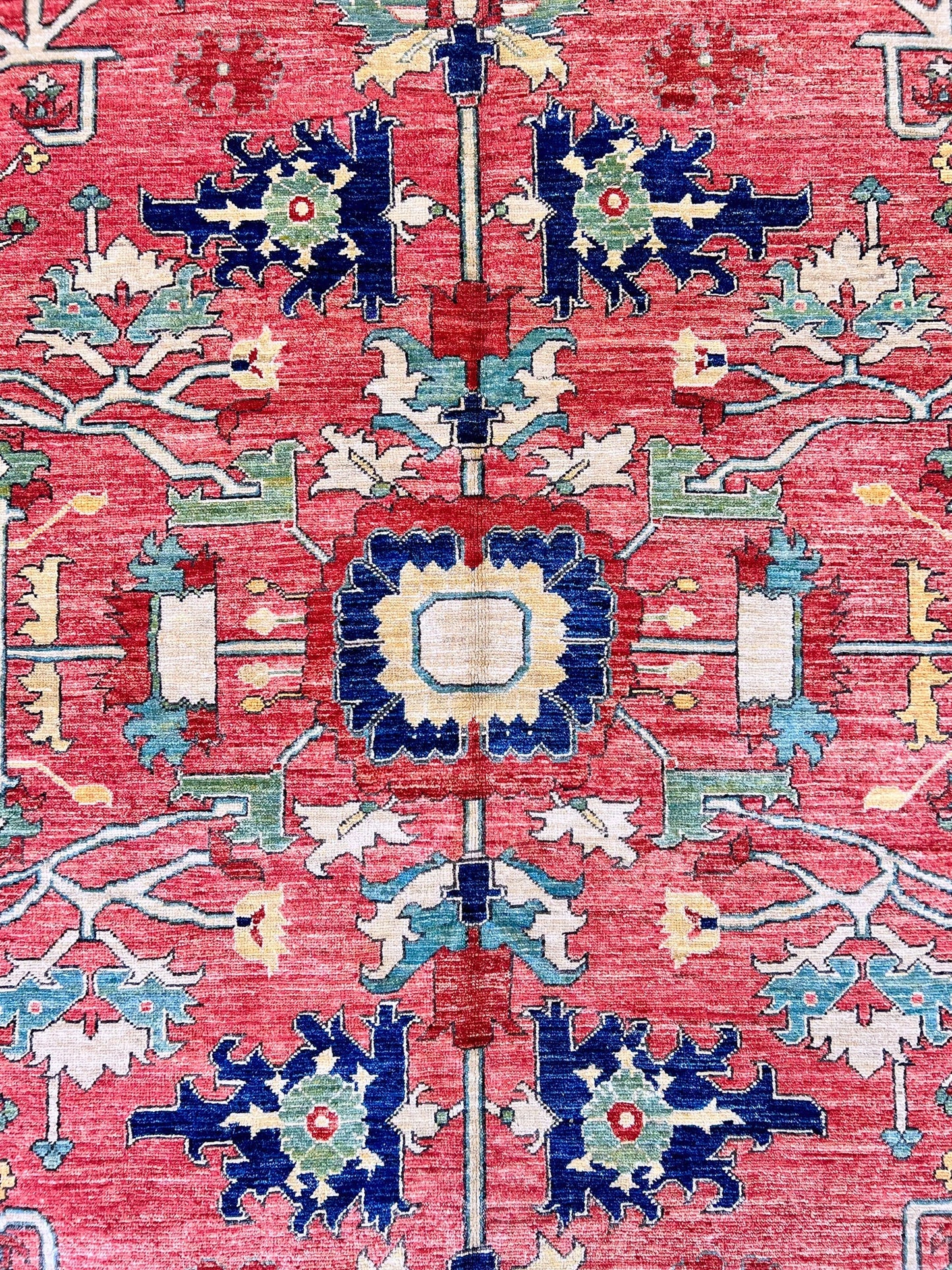 Afghan Heriz (8'00"x10'00") lt.red/red