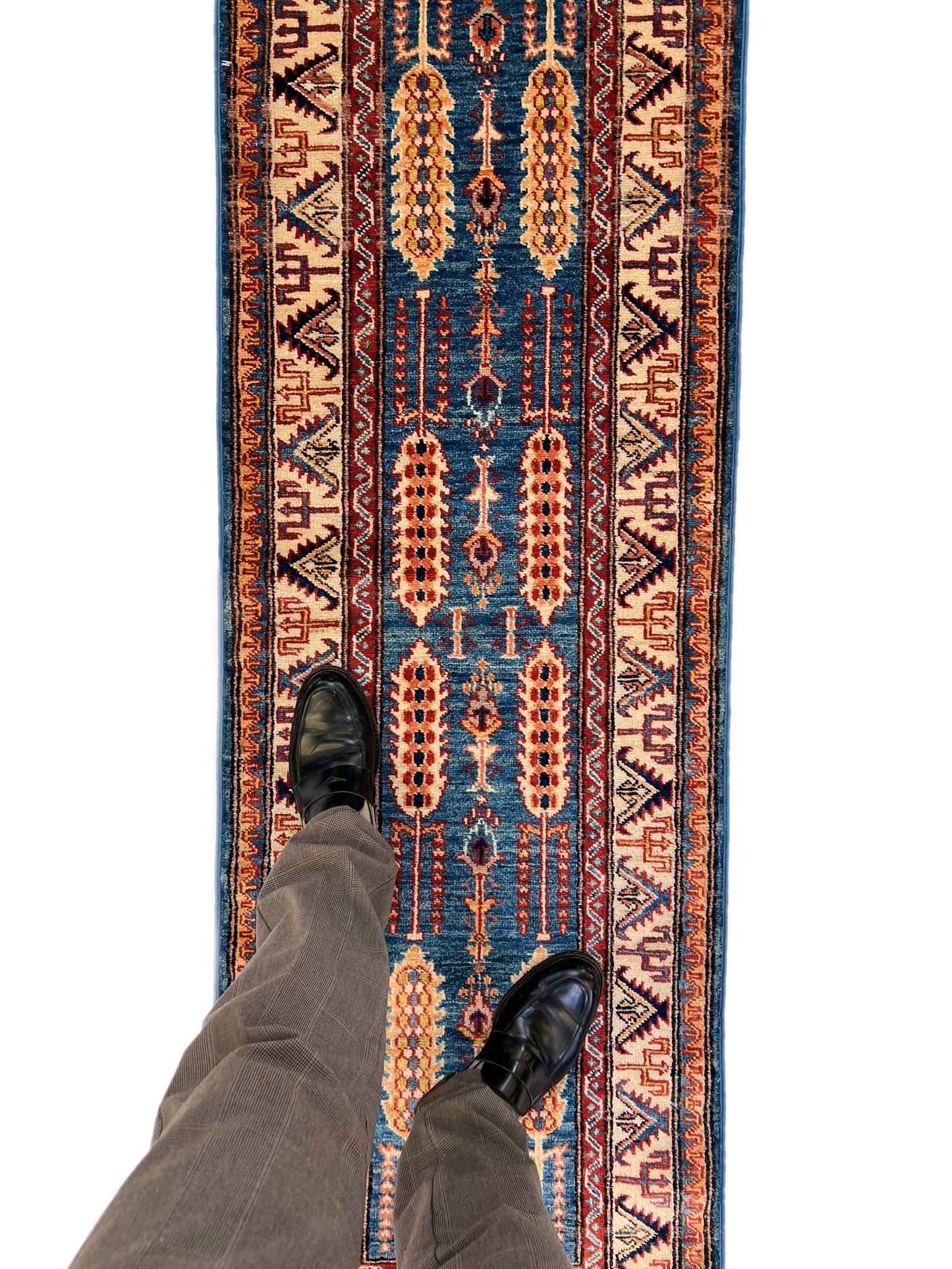 Super Kazak (2x6) blue/ivory