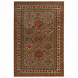 Kazak Design New Zealand Wool green 5'03"x7'10"