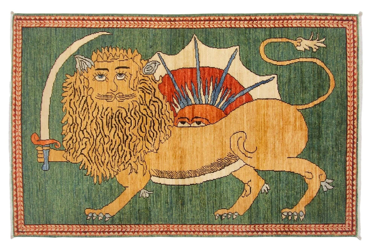 Fine Ariana - King of the Jungle (3'05"x5'04") green/gold
