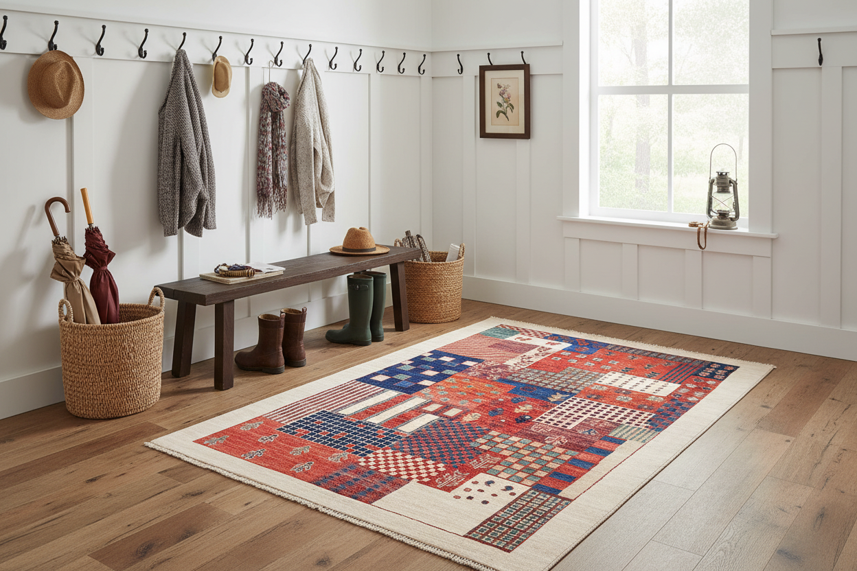 Patchwork Gabbeh (3'04"x5'00") multicolor/ivory