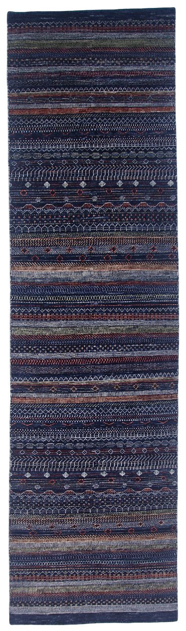 Gabbeh Runner (2'08"x9'09") Navy