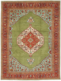 Fine Aryana-Heriz (8'11"x11'09") green/red