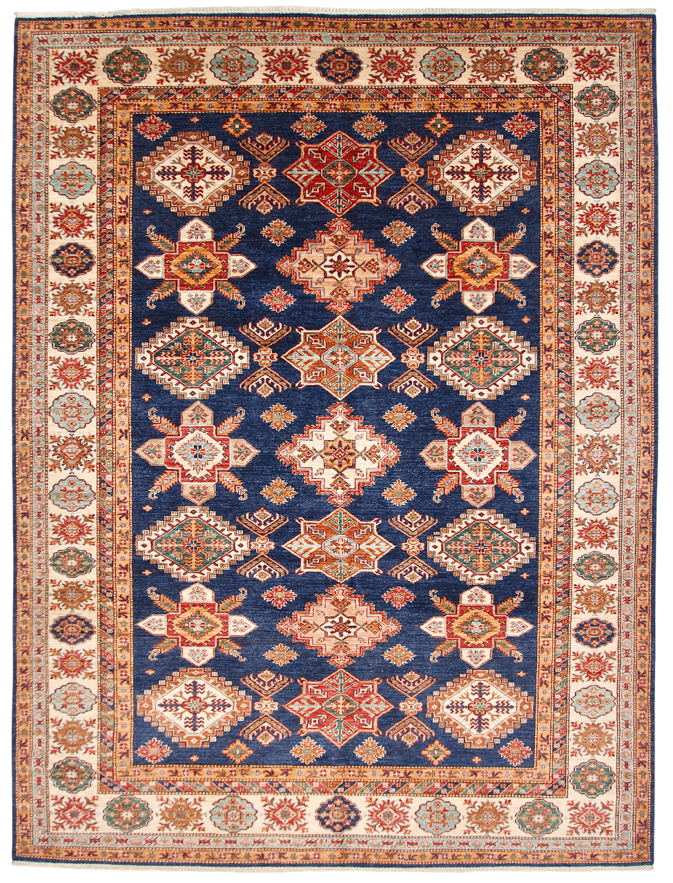 Super Kazak (8'06"x11'02) blue/ivory