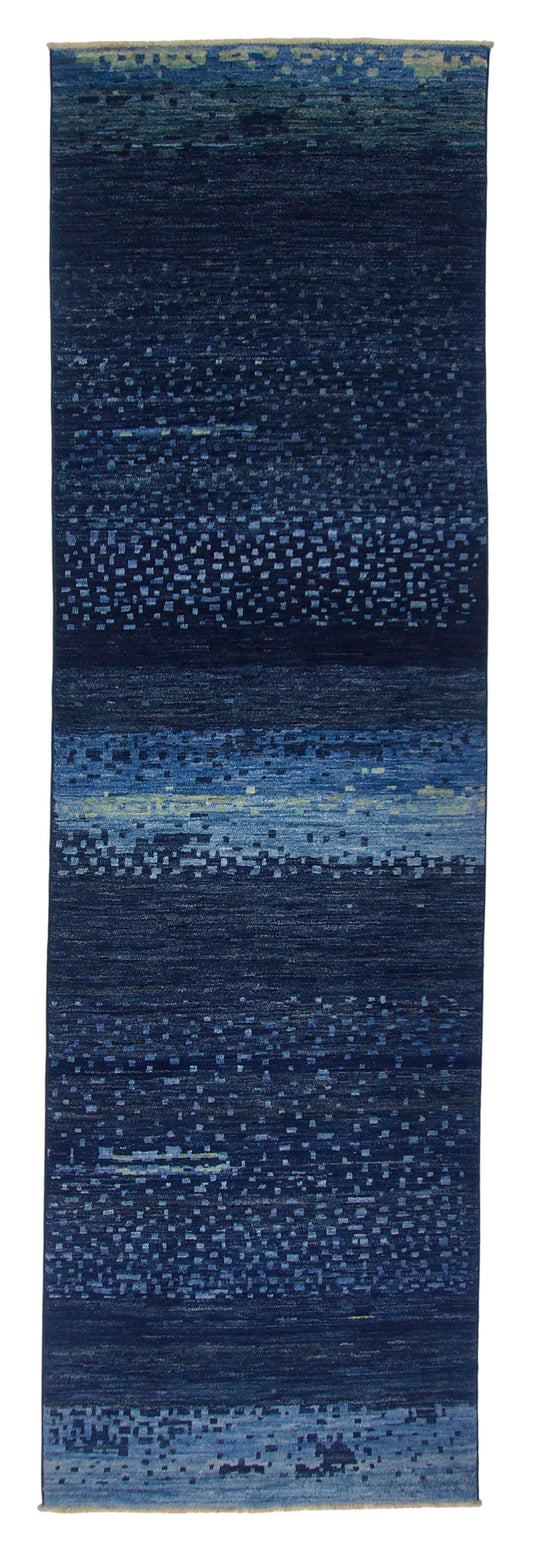 Contemporary Gabbeh (3'00"x10'00") deep indigo