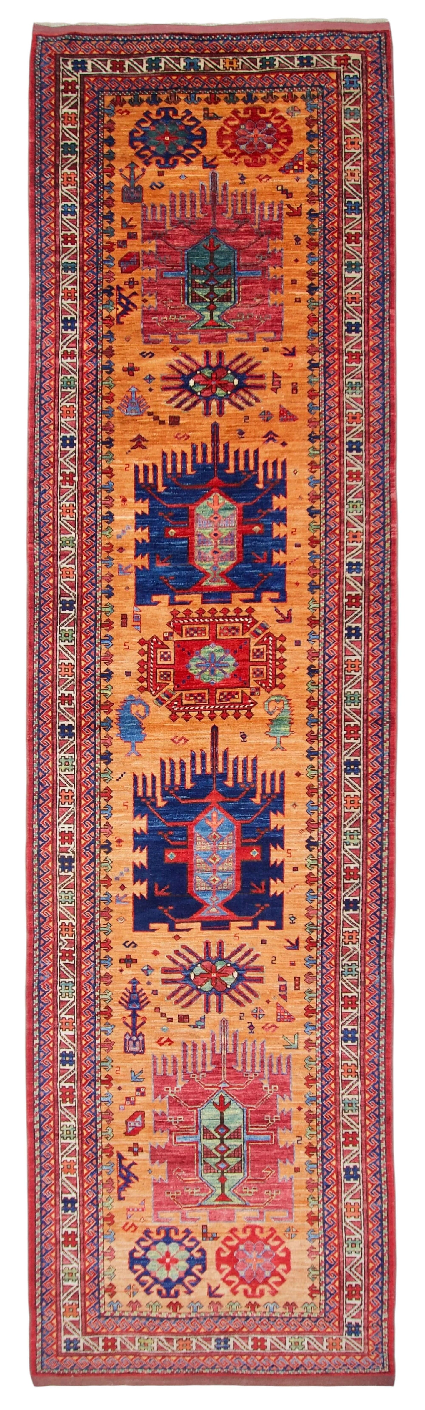 Baluch (3'02"x11'08") copper/multicolor