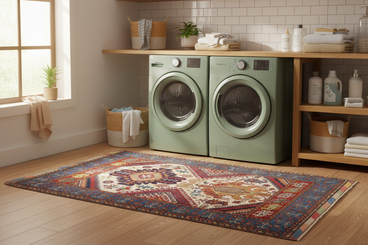 Baluch - Shirvan (4'02"x6'05") ivory/blue/multicolor