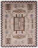 Afghan Navajo (7'11"x10'00") undyed/lt.blue