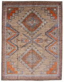 Afghan Navajo (7'10"x10'02") udyed/copper/lt.blue