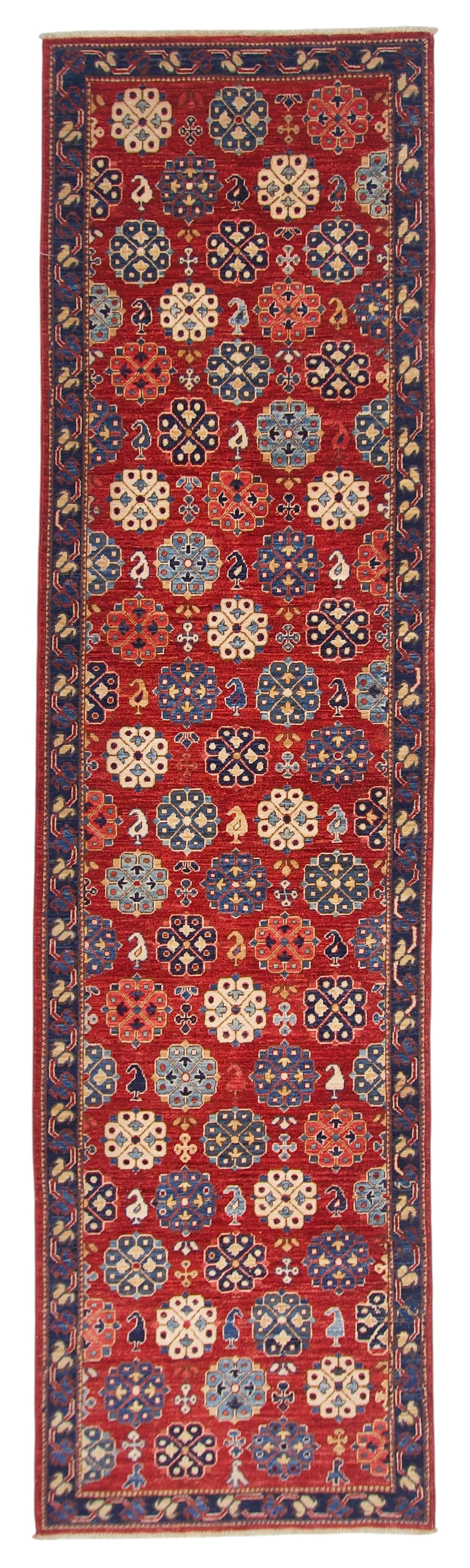 Faryab - Shirvan (2'07"x9'07) red/navy
