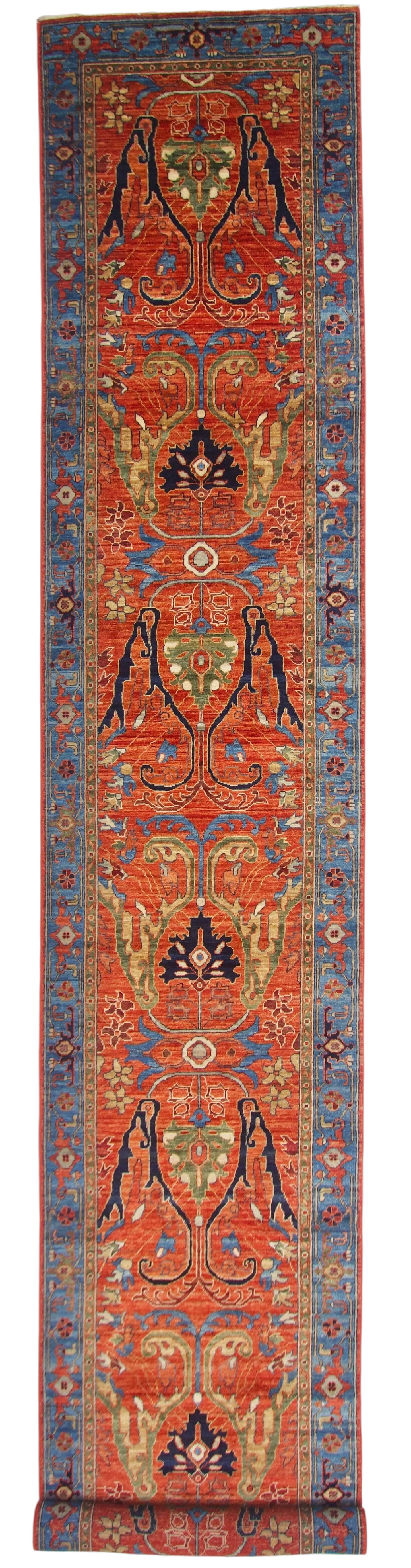 Aryana - Bidjar (2'09"x15'08") rust/blue