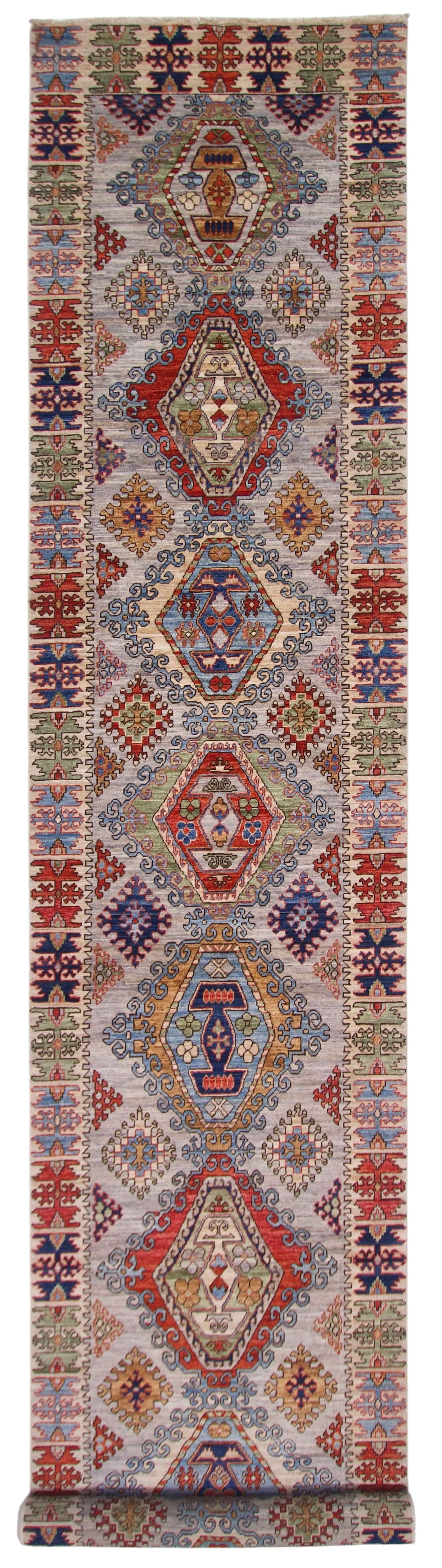 Aryana - Kuba-Shirvan (3'02"x15'08") ivory/multicolor