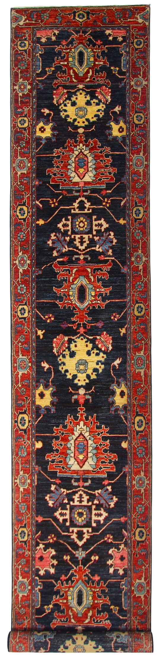 Aryana - Serapi (2'10"x15'09") indigo/red