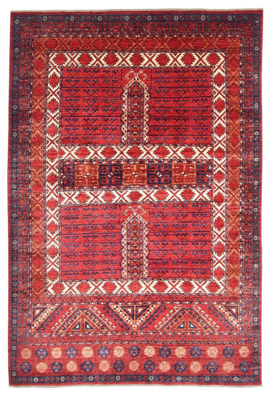 Aryana - Hatchlu (6'00"x8'10") dk.red