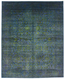 Nooristan - Modern Fine Sultanabad (8'04"x10'04") deep blue/chartreuse