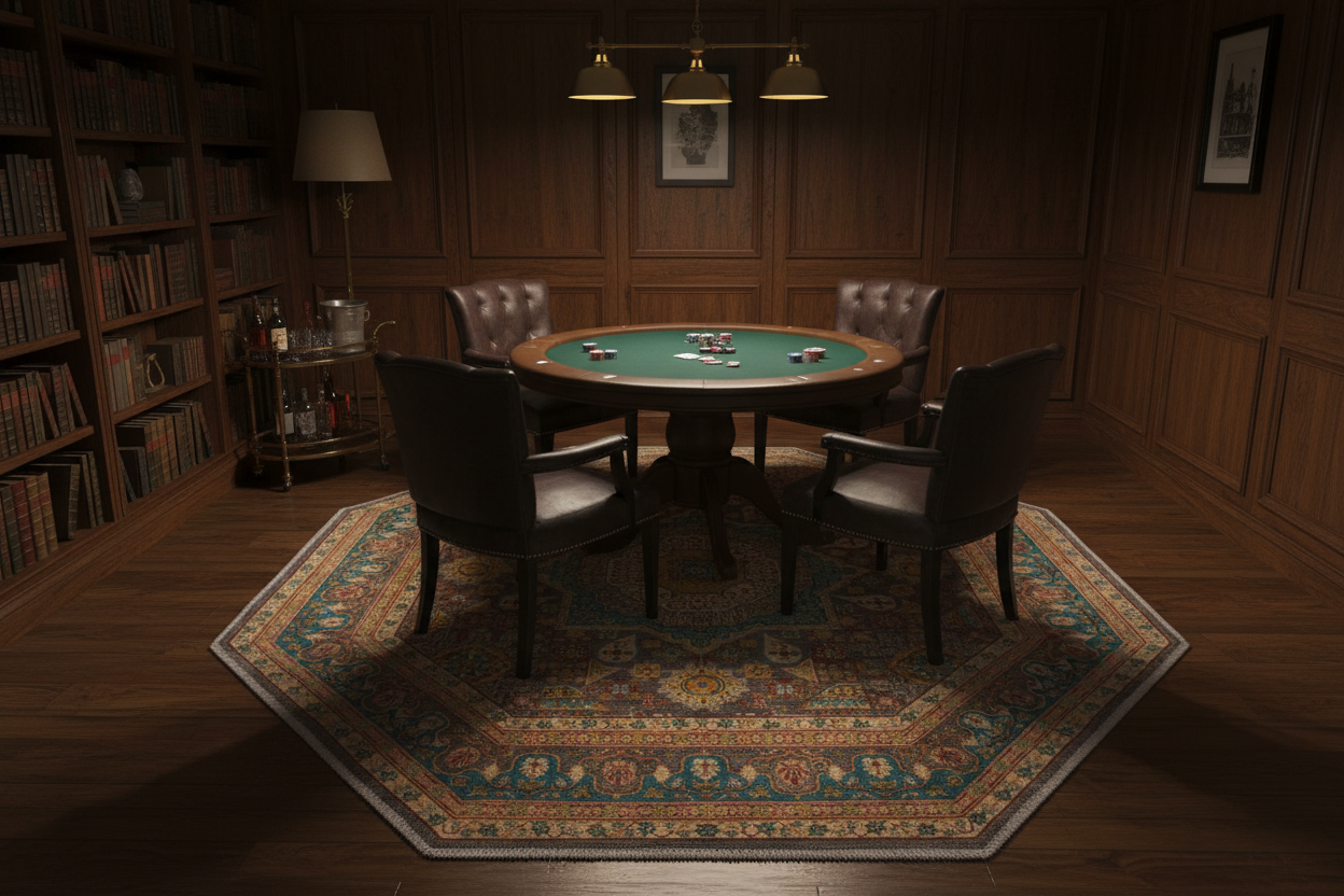 Aryana - Mamluk (8' Octagonal) steel gray/teal