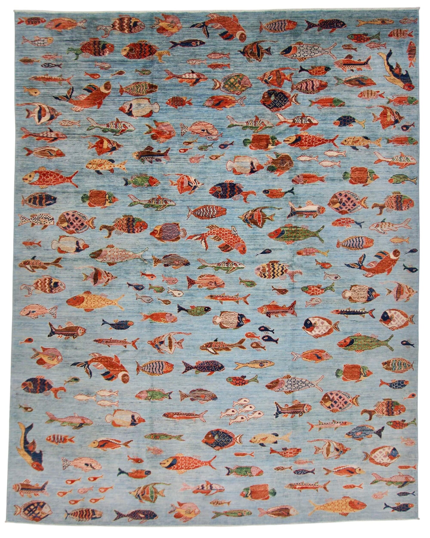 Aryana - Oceanic Gabbeh (7'10"x10'00") lt.blue/multicolor