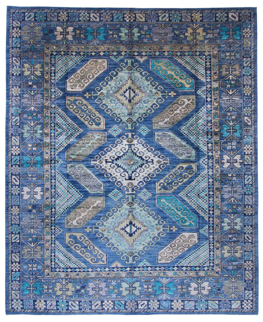 Aryana - Cuacasian Kazak Revival (8'01"x9'10") blue tones