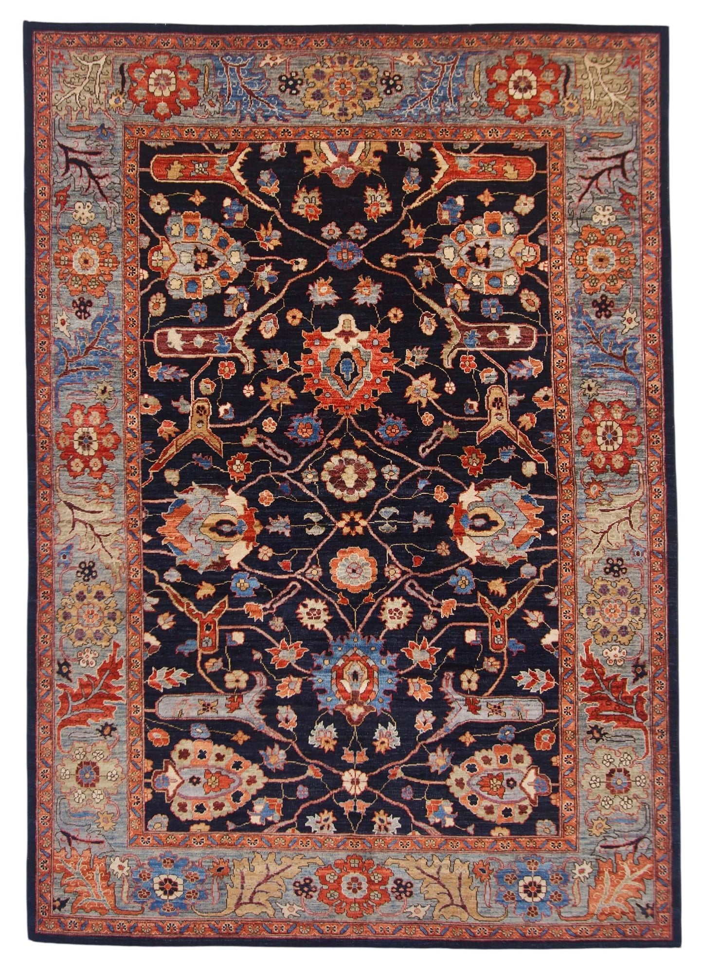 Aryana - Bidjar (6'01"x8'07") deep indigo/ivory/multicolor