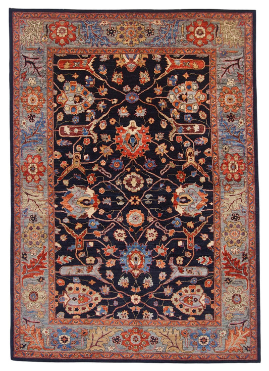 Aryana - Bidjar (6'01"x8'07") deep indigo/ivory/multicolor