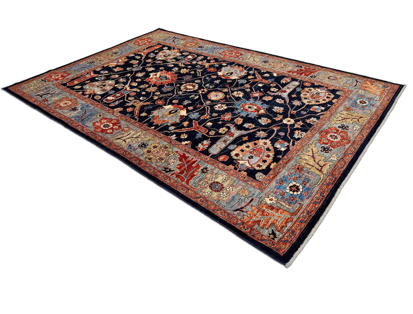 Aryana - Bidjar (6'01"x8'07") deep indigo/ivory/multicolor