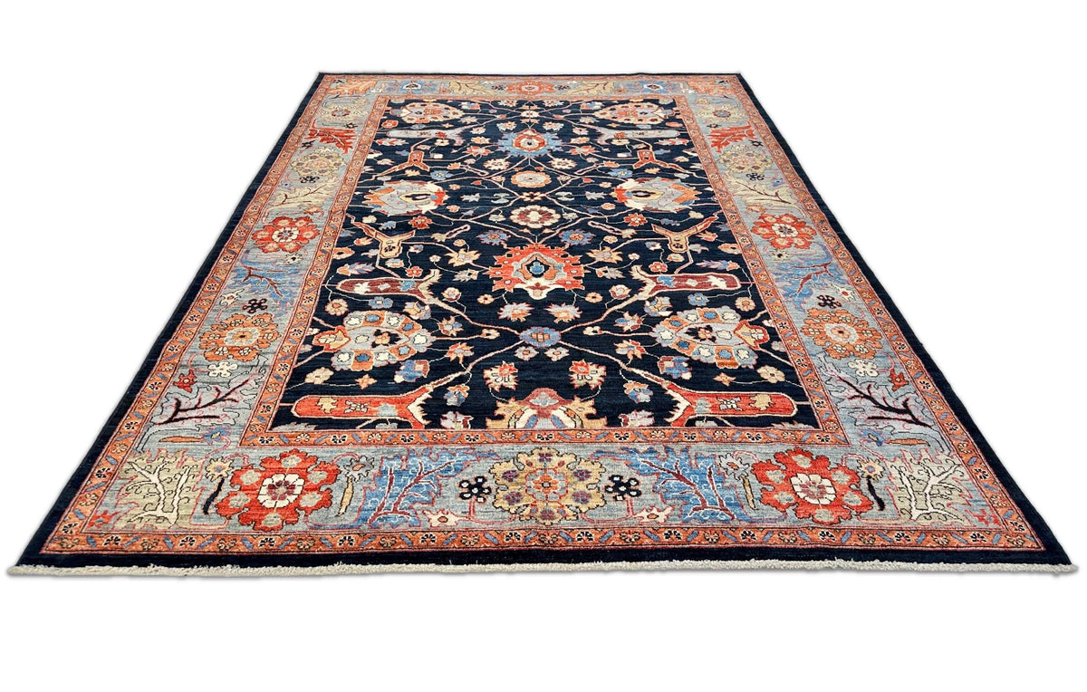 Aryana - Bidjar (6'01"x8'07") deep indigo/ivory/multicolor