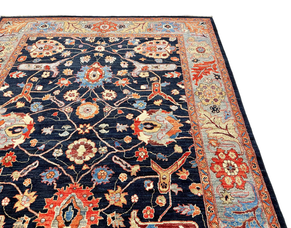 Aryana - Bidjar (6'01"x8'07") deep indigo/ivory/multicolor