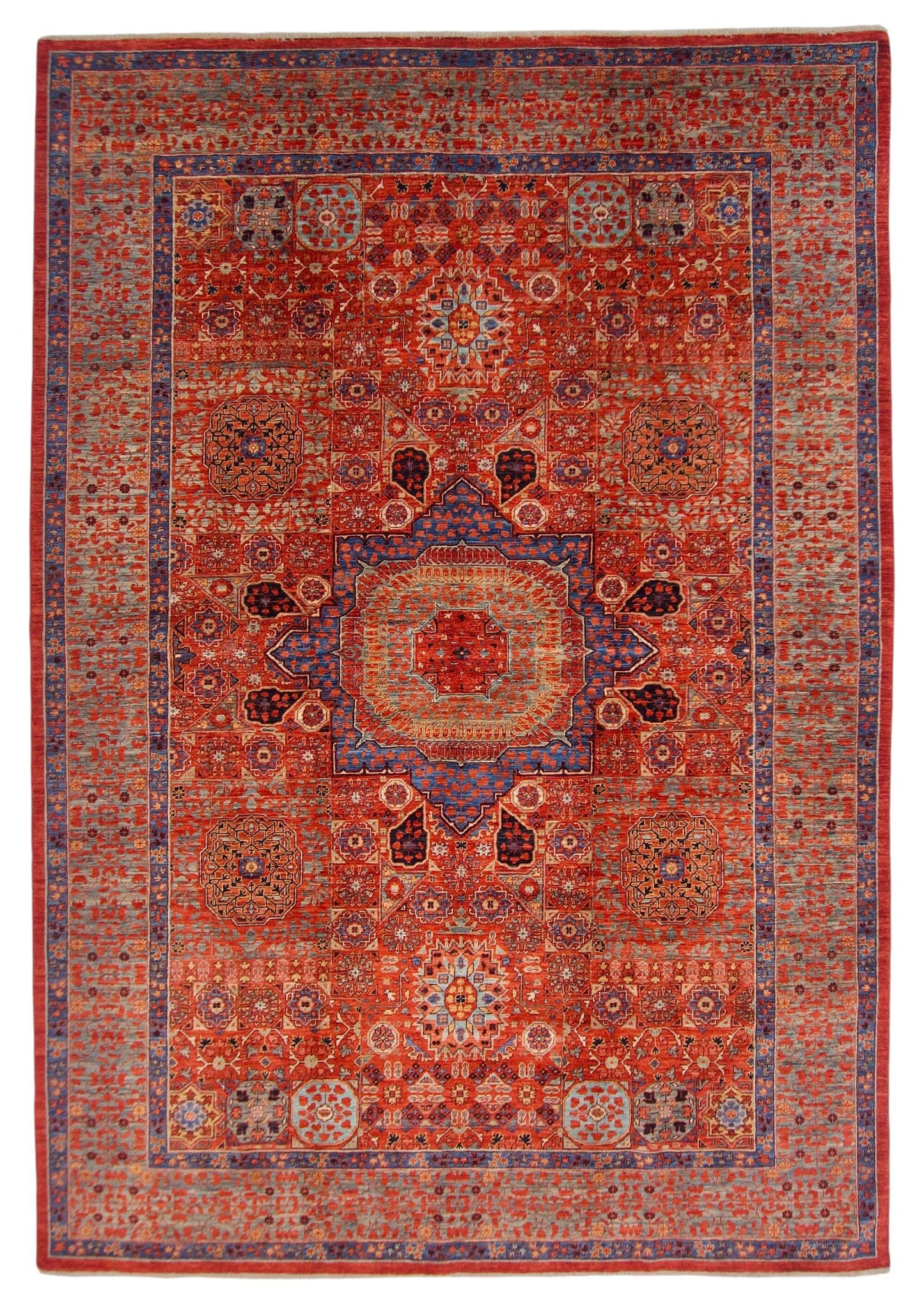 Nooristan - Mamluk (6'01"x8'09") red/teal
