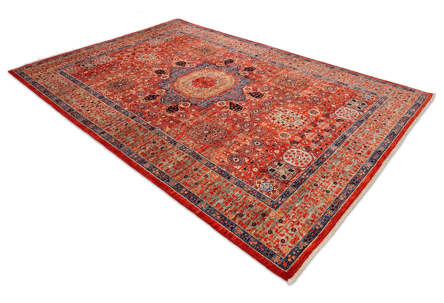 Nooristan - Mamluk (6'01"x8'09") red/teal