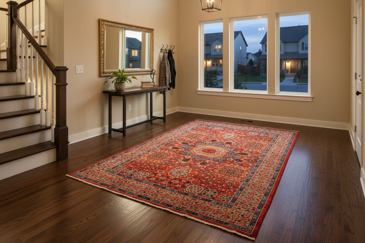 Nooristan - Mamluk (6'01"x8'09") red/teal