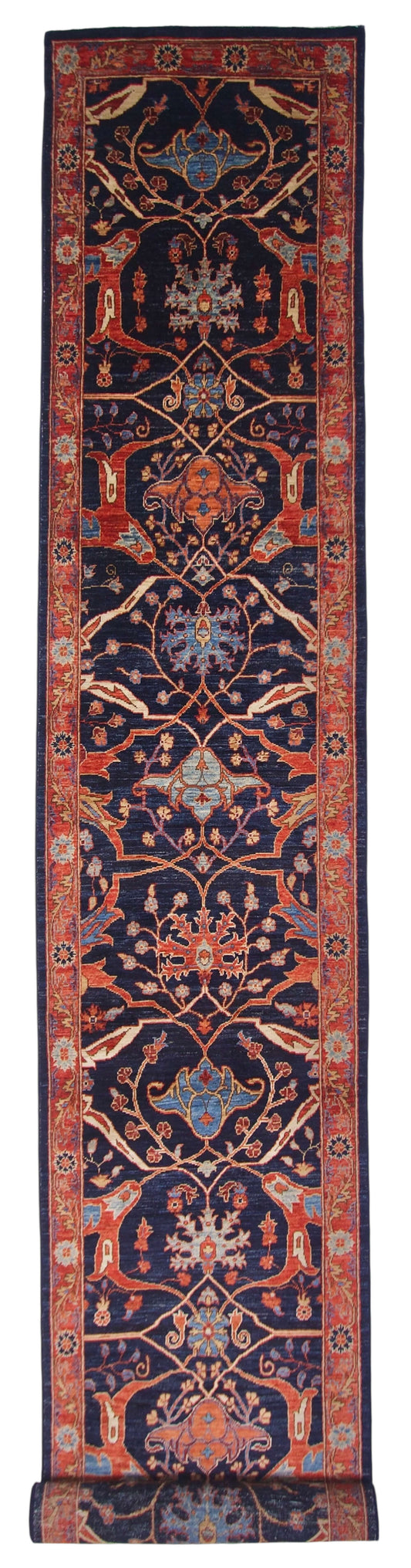 Aryana - Bidjar (2'06"x15'05") navy/red