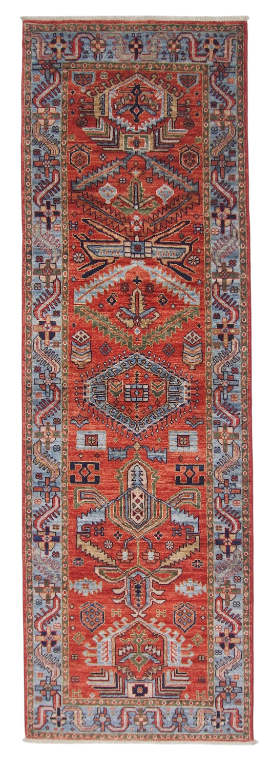Aryana - Kazak Revival (2'07"x8'02") lt.red/lt.blue