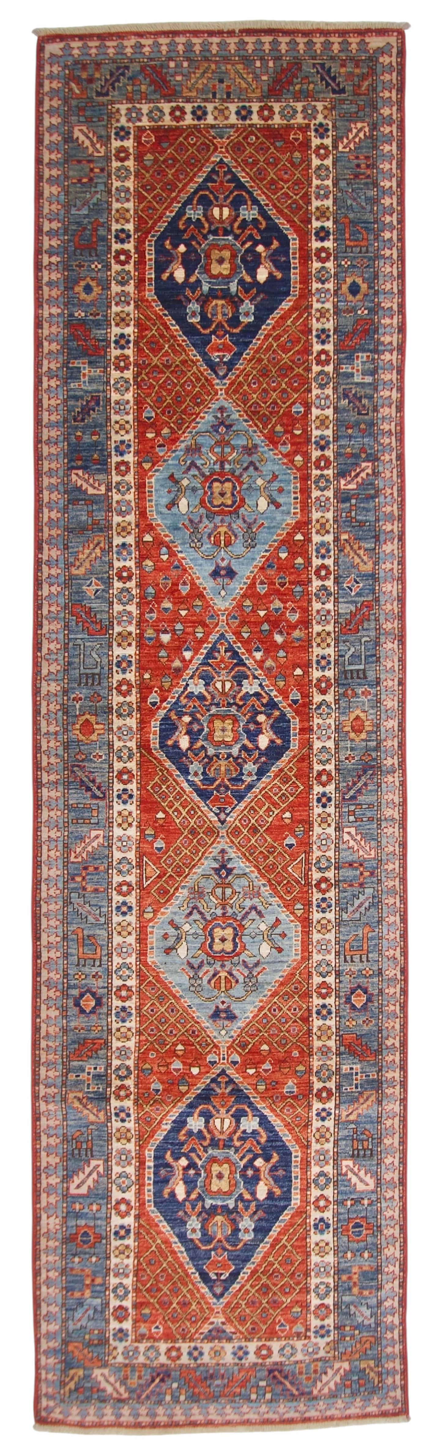 Aryana - Shirvan Revival (2'08"x10'00") red/lt.blue
