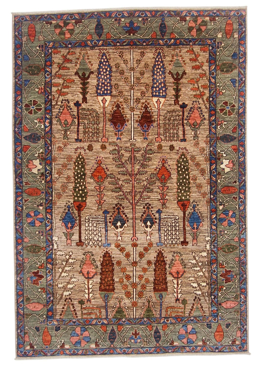 Fine Aryana - Tree of Life (4'01"x6'01") natural/green