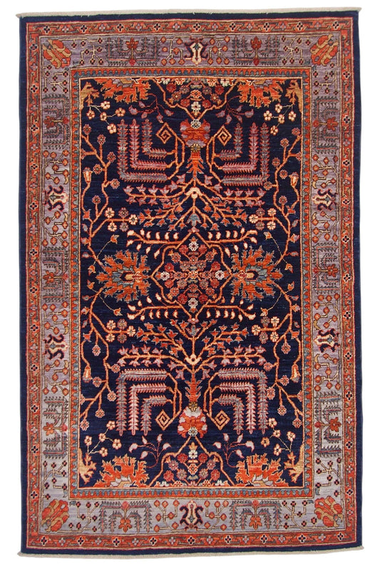 Fine Aryana - Tree of Life (4'00"x6'04") navy/gray
