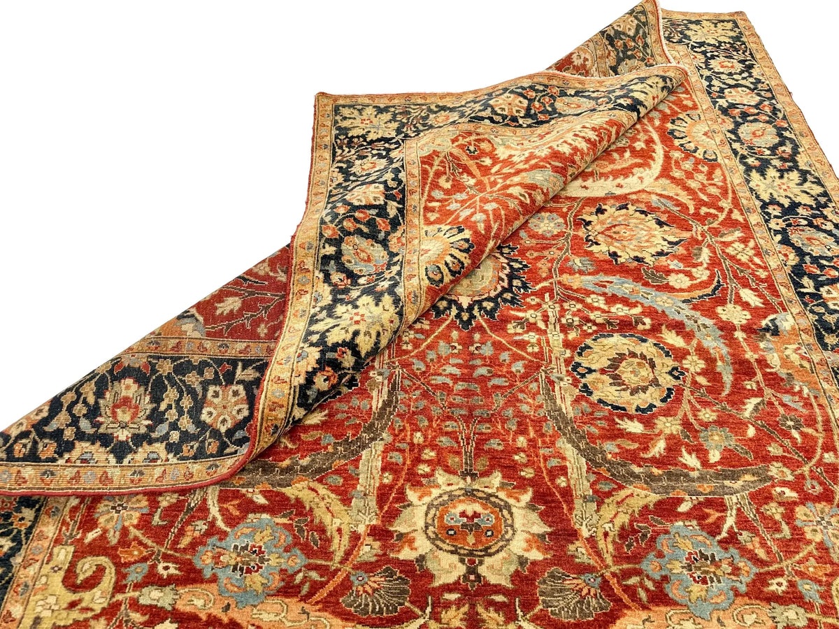 Indo-Persian - Kerman Sickle Leaf Design (6'x9') red/blue