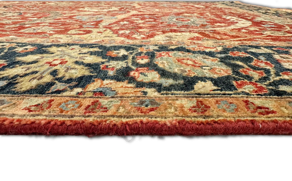 Indo-Persian - Kerman Sickle Leaf Design (6'x9') red/blue