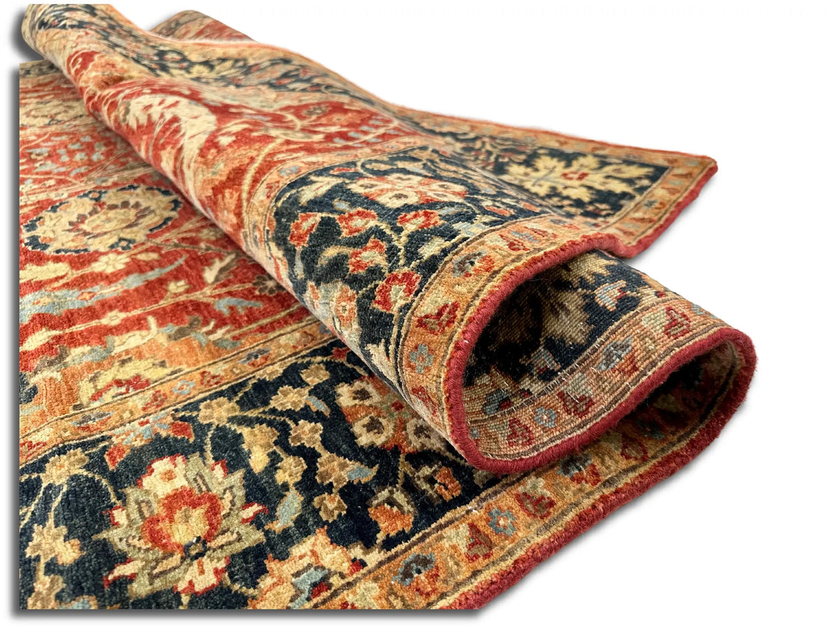 Indo-Persian - Kerman Sickle Leaf Design (6'x9') red/blue