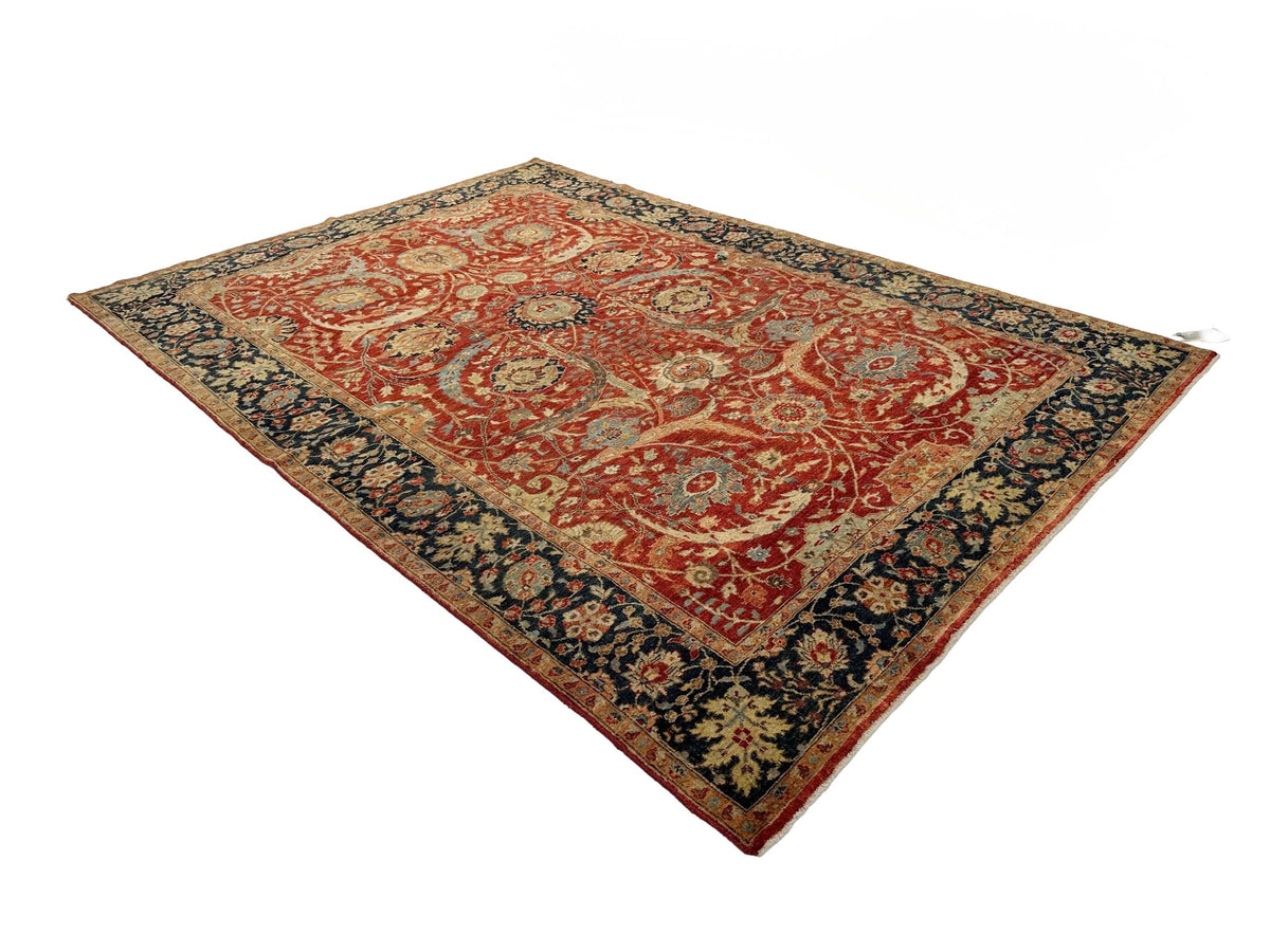 Indo-Persian - Kerman Sickle Leaf Design (6'x9') red/blue